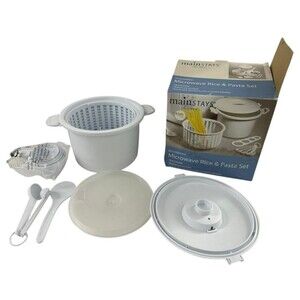 mainSTAYS Home MiracleWare Microwave Rice & Pasta Set Steamed Vegetables Healthy